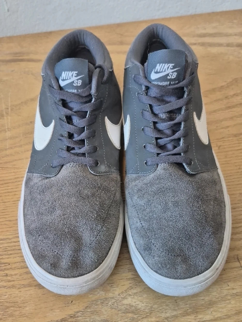 Nike Shoes Mens SB Portmore II Solar Mid Sneakers Gray Lace Up Sz 8